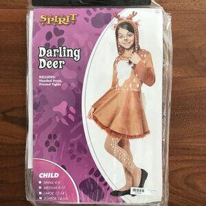 Girls Hooded Deer Dress Costume Size Medium